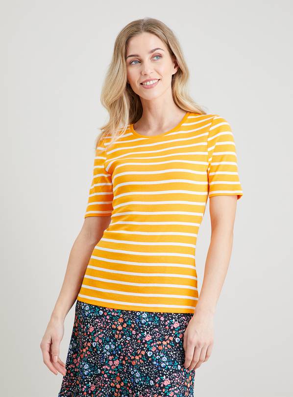 Orange Stripe Slim Fit T-Shirt - 16